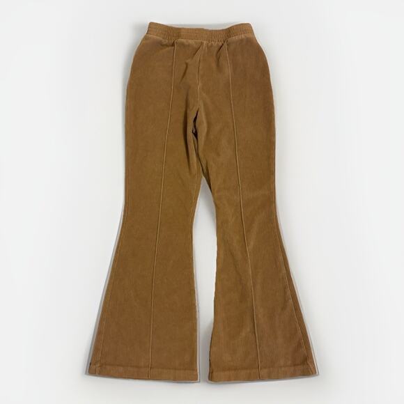 Aerie Groove On Flare Bootcut Corduroy Pull On Pants Tan Brown Bohemian Small - Picture 3 of 7